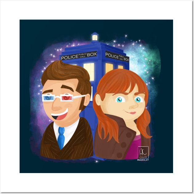 Doctor and Donna Wall Art by AC Salva